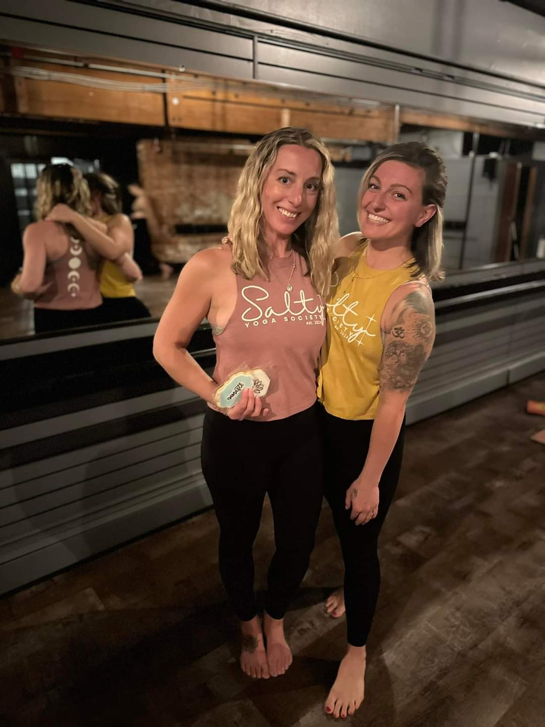 Salty Yoga Society Moon Phase Muscle Tank - Golden Hour Yellow